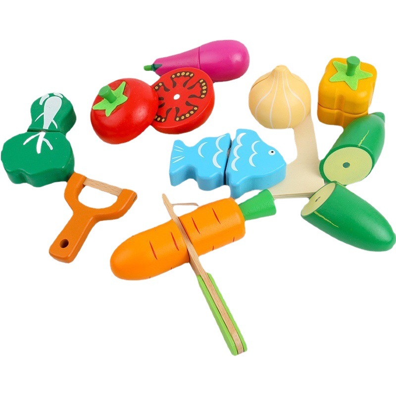 Cut Fruit Toy Cut Le Magnetic Vegetable Combination Set Wooden Children Girls Men Play Home Birthday Cake
