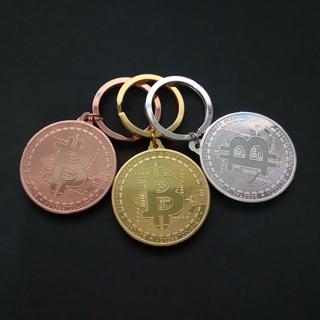 Creative Crafts bitcoin Virtual Coin bitcoin Commemorative Coin bitcoin Metal Keychain