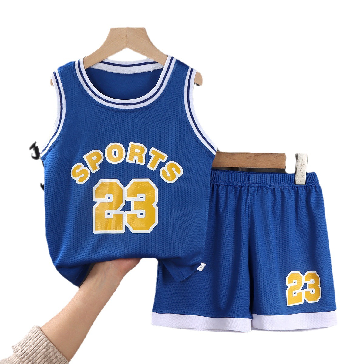 Picture of Category a New Basketball Uniform Set, Big Children's Sports Suit, Basketball Vest Suit, Sports One-Piece Generation