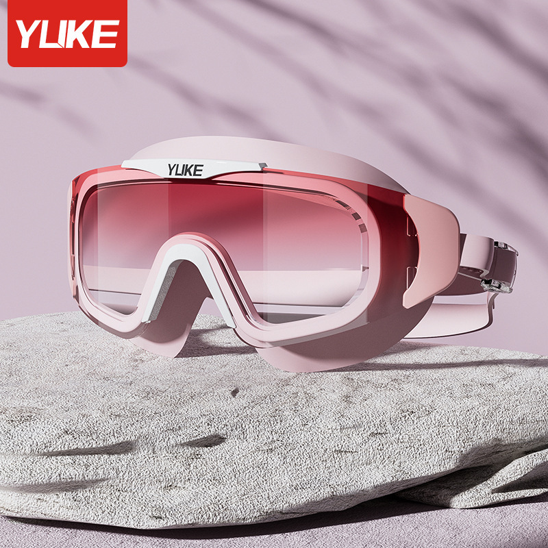 Picture of Swimming goggles waterproof anti-fog HD Professional large frame diving swimming glasses myopia men and women swimming cap suit swimming equipment