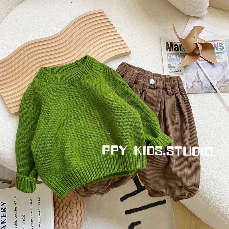 Picture of Boys' Short-Sleeve Sweaters for Spring and Autumn, Children's Autumn Wear, Toddler Winter Knitwears, Baby Tops, Korean Version, European Bestsellers
