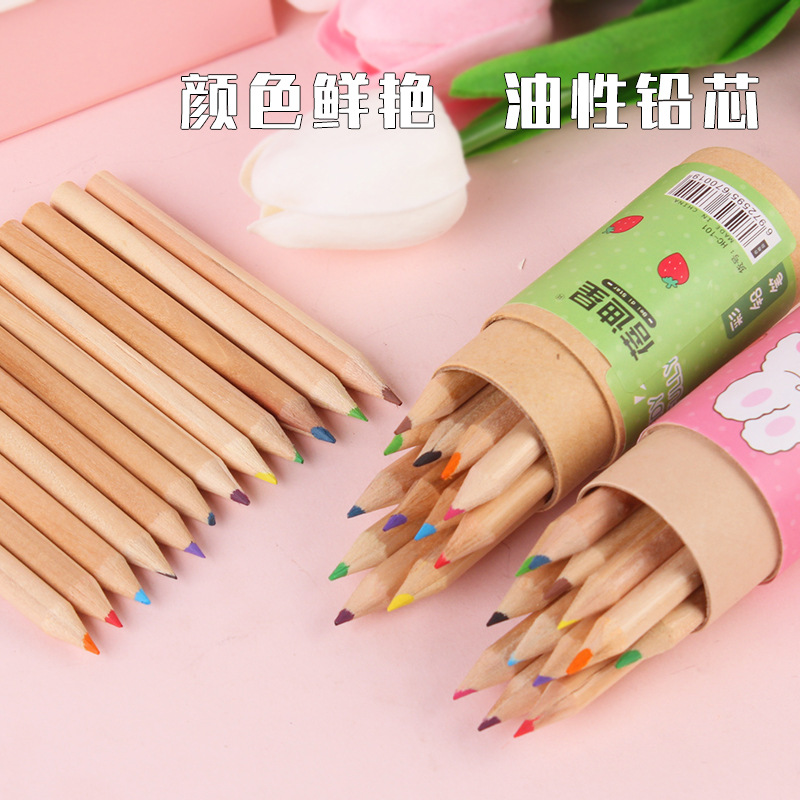 Picture of 12-Color Barreled Colored Lead Kidsren's Painting Graffiti Colored Lead Primary School Students School Supplies Kindergarten Art Training Pencil