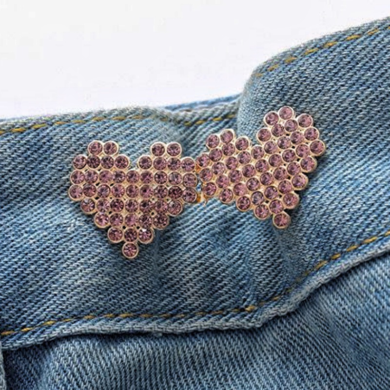 Picture of Chinese Knot Waist Buckle Pair Buckle Flat Bottom Removable Nail-free Seam-free Button Girl's Trouser Skirt Waist Size Change Artifact