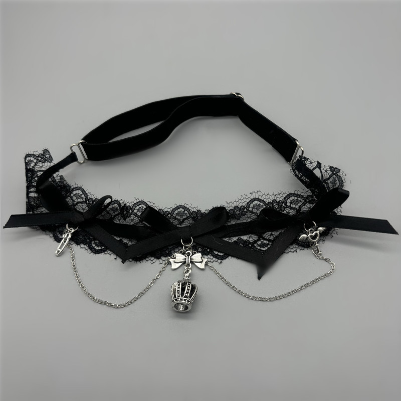 Picture of Dark Princess Original Lolita Red Lace Crown Lace Leg Ring Gothic Sexy Jk Spice Bow Leg Chain