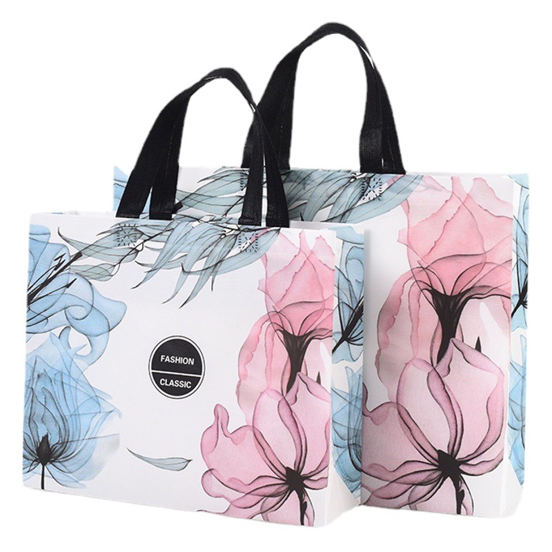 Non-woven clothing shopping bag spot shopping mall promotional gift bag children's clothing coated non-woven tote bag