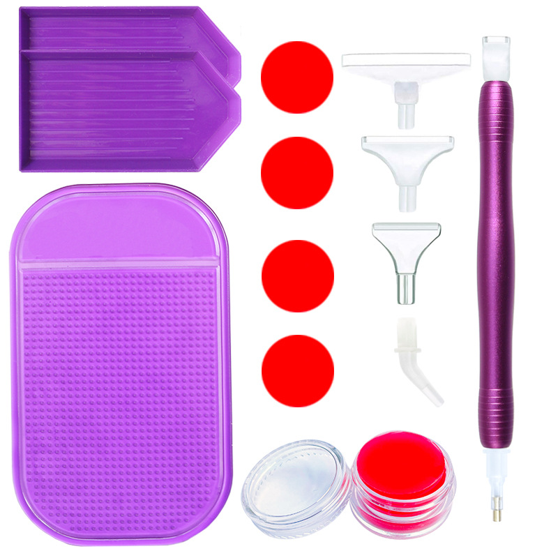 Diamond painting new drill pen multi-functional double-headed tool combination new elbow round diamond square diamond drill suit