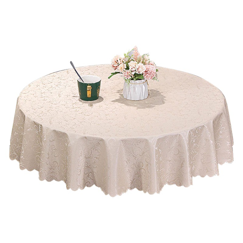 Wholesale European round table cloth tablecloth tablecloth hotel wedding round tablecloth waterproof oil-proof anti-scalding wash-free tablecloth