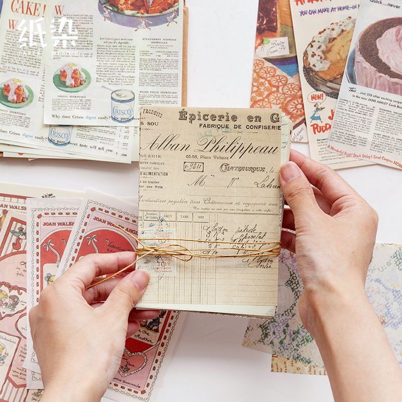 Picture of Paper dyeing material paper time shop series creative fresh retro hand account decoration base paper 10
