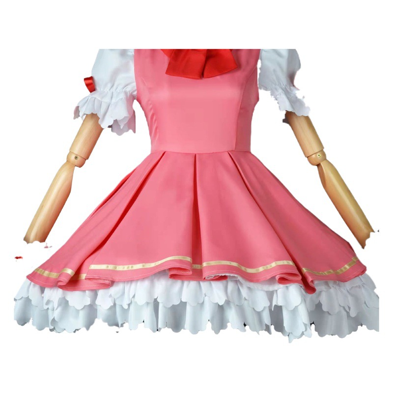 sakura cos suit sakura red and white battle suit cosplay anime costume CLEAR CARD sakura
