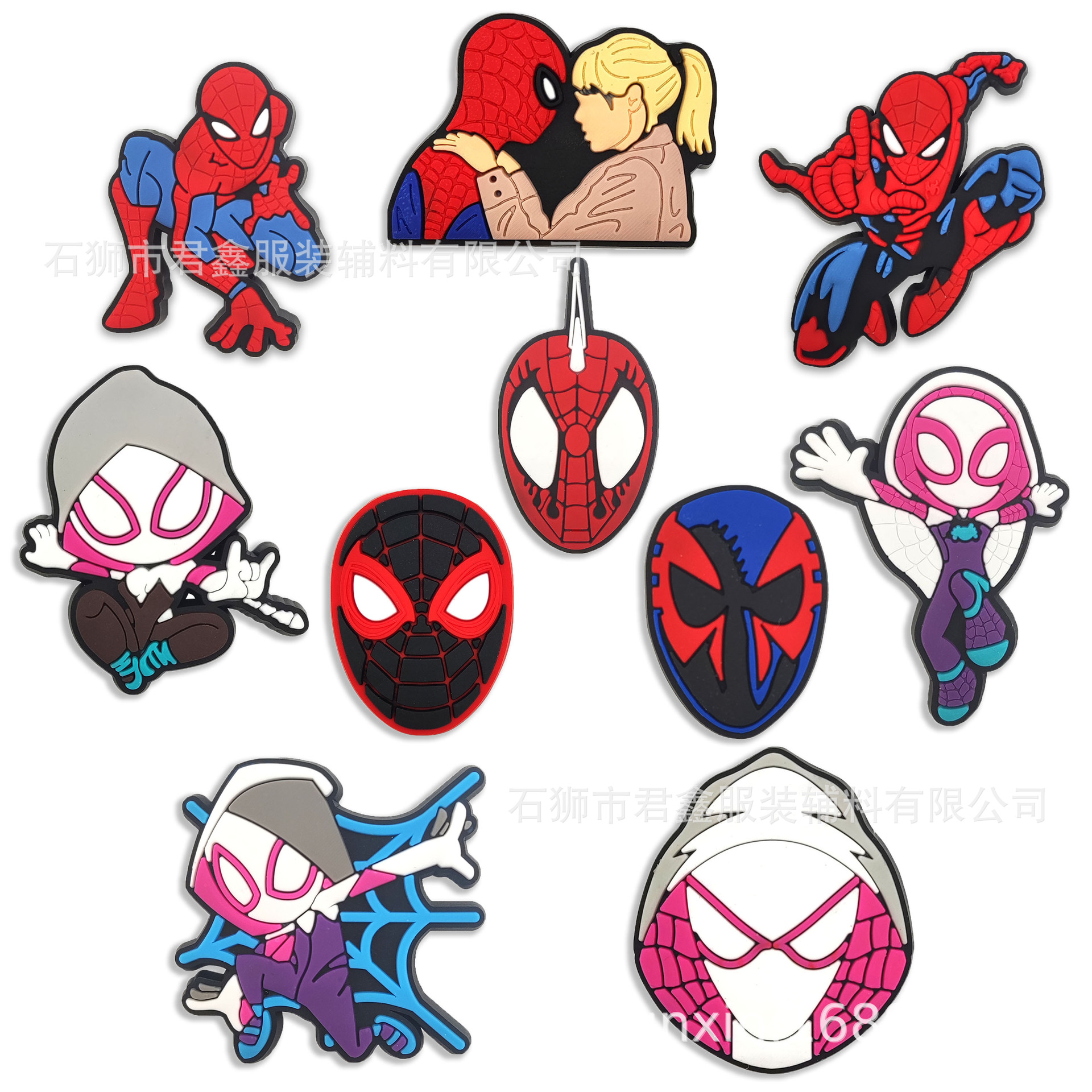 New Spiderman Shoe Accessories Buckle Cross-border DIY Patch Hole Shoes Flower Shoe Buckle Marvel Animated Characters