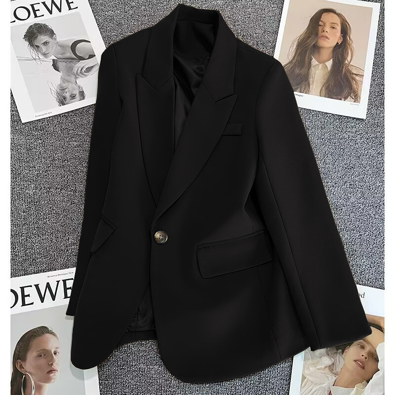 Picture of Long-Sleeved Suit Jacket for Women 2025 Autum New Korean Style Casual Texture Spring Goddess Style Street Suit