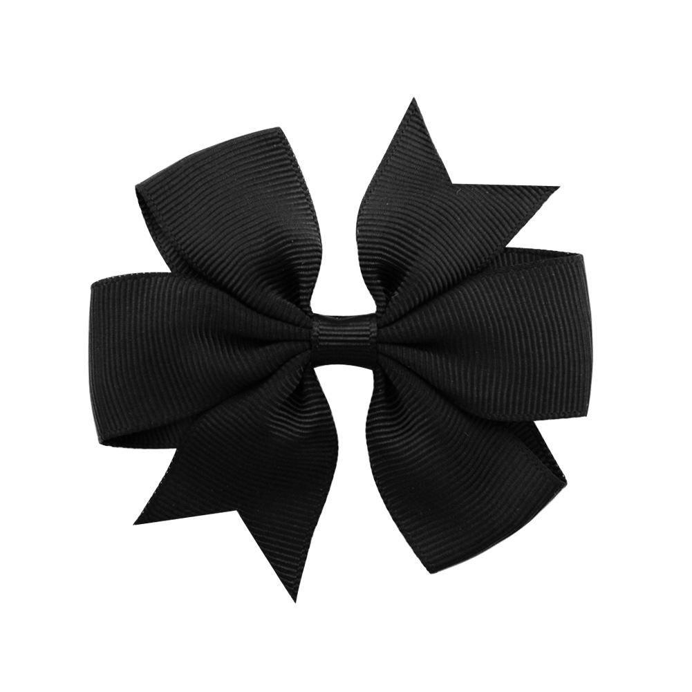 Picture of 53 Colors Amazon Hot Selling Six-Ear Pure Color Ribbed Fishtail Bow Hairpin Hair Accessories Kidsren's Headwear 564
