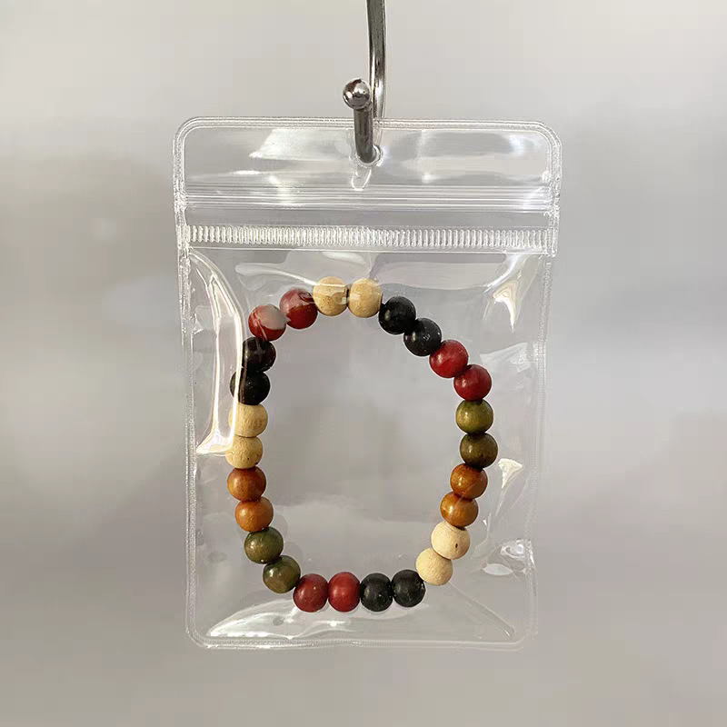 Picture of PVC Hole Jewelry Storage Bag Bracelet Small Jewelry Packaging Transparent Sealed Holed Plastic Sealed Self-sealing Bag