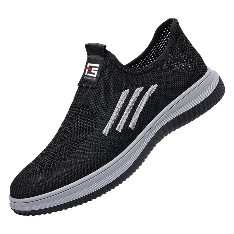 New spring and summer 2023 mesh breathable flying woven casual sports shoes men's mesh shoes work shoes men's shoes cloth shoes