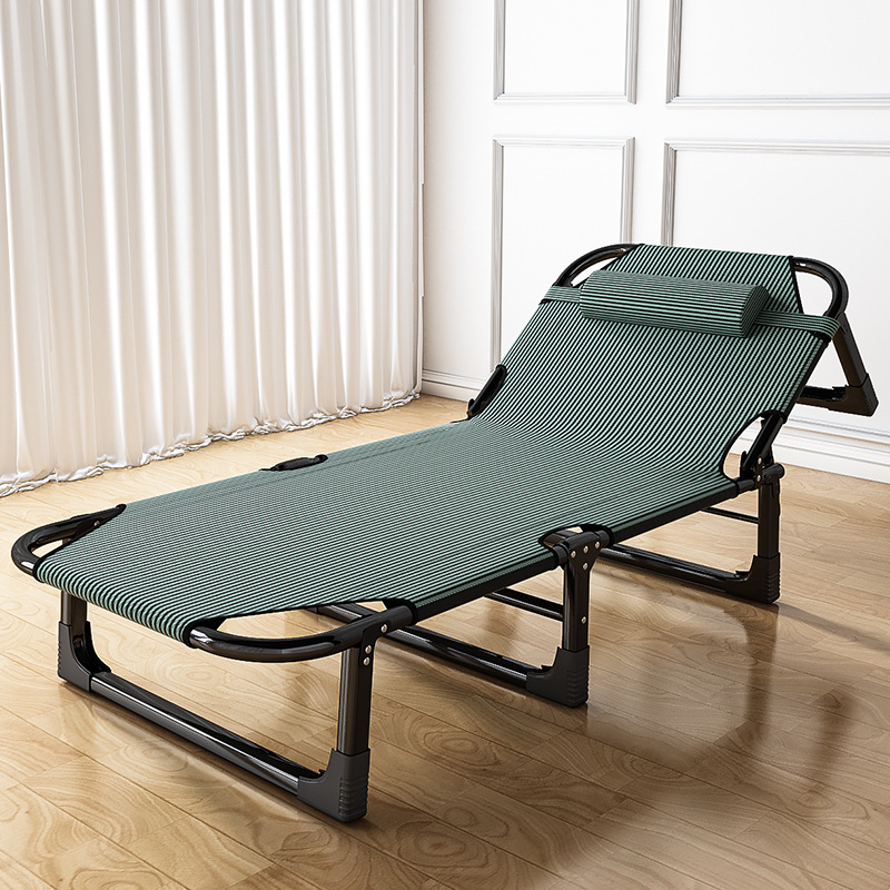 Source Lunch Break Bed Folding Bed Office Single Recliner Station Sleeping Small Bed Simple Portable Army Bed Nap