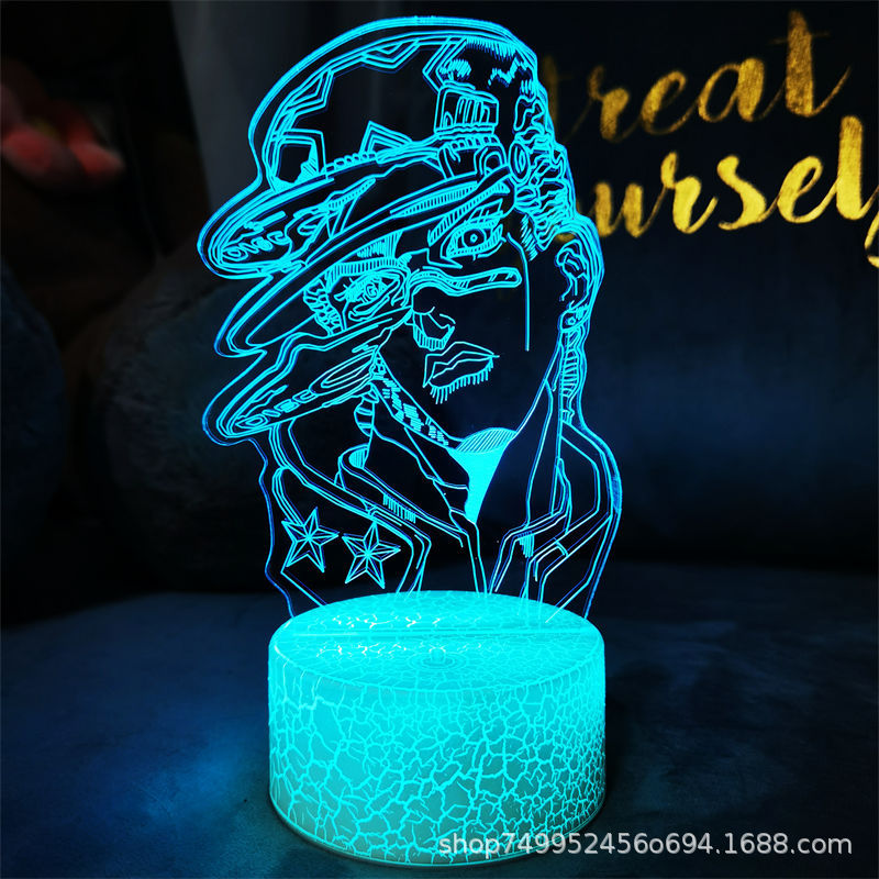 The Wonderful Adventure of the Empty Strip Seintaro JOJO Handmade Animation Peripheral Ornaments Bedroom Night Light with Remote Control Switch
