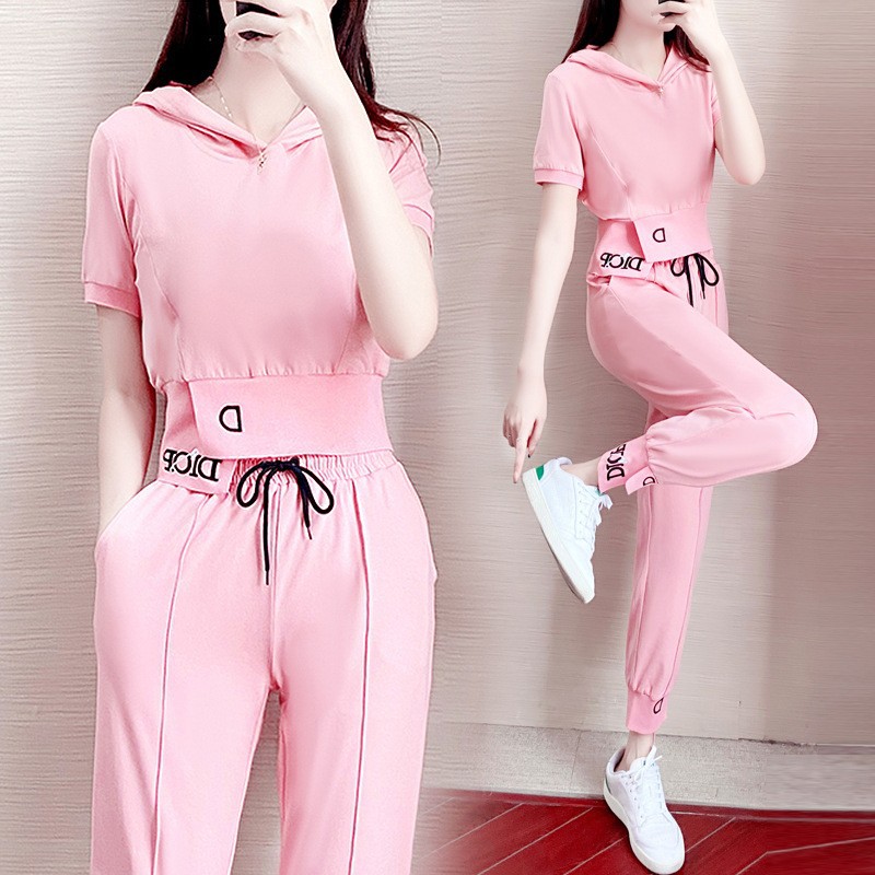 Picture of 2025 New Summer Fashion Youthful Stylish Pencil Pants Set for Women Trendy Plus Size Goddess Two-Piece Outfit