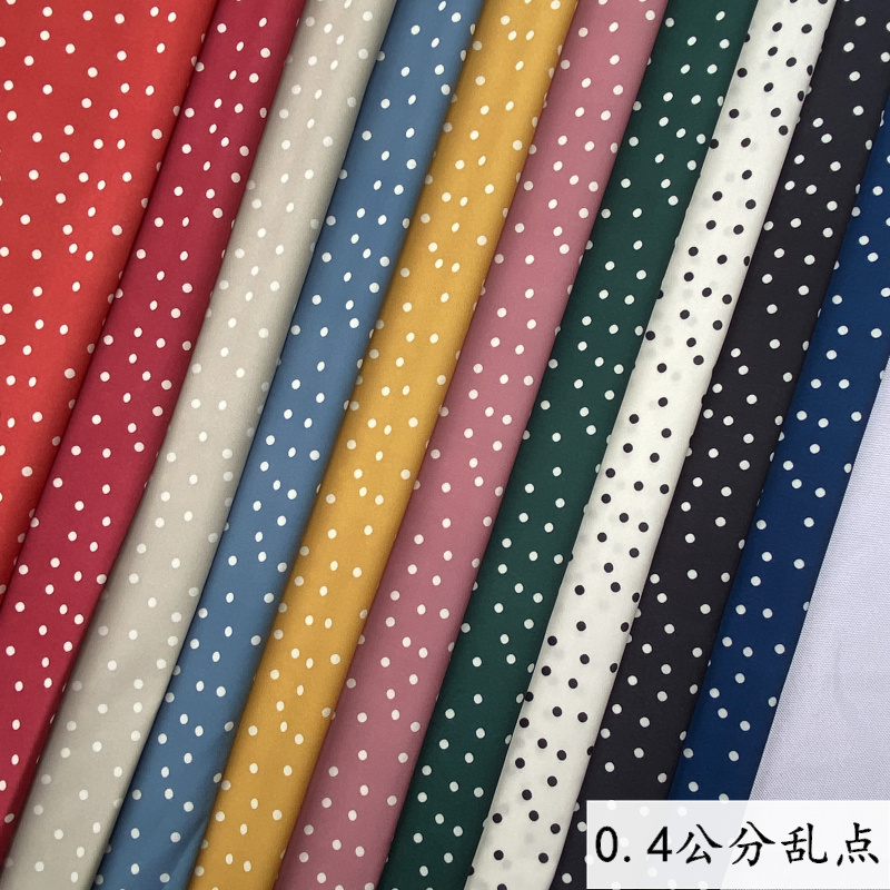 Four-sided bullet wave dot printing fabric dress clothing fabric beach pants digital printing woven dot cloth