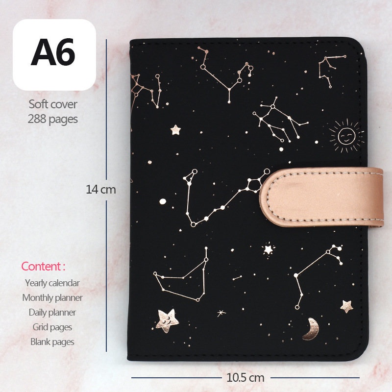 Picture of 2025 Constellation Planner Planner English Version Schedule Book Efficiency Manual 2025 Handbook Notebook