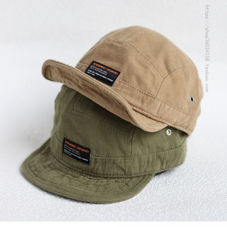 Japanese Style Retro Soft Top Short Rim Hat Men's Trendy Hip-Hop Street Cloth Label Casual Function Reverse Rim Niche Cap