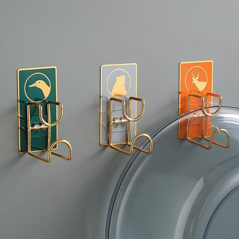 561 Cartoon Basin Hook Wall-Mounted Bathroom Bathroom Traceless No-Punch Basin Hook Rack Storage Hanger