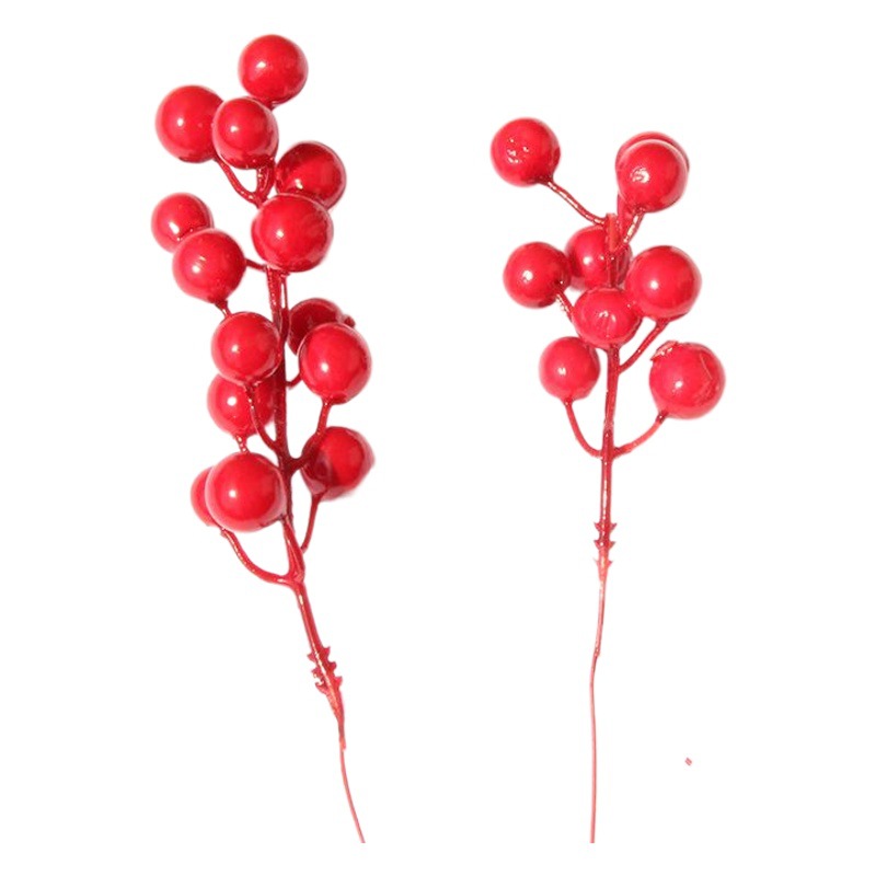 Jiuhong Christmas Accessories Christmas Small Red Fruit Skewers Simulated Flower Vine Cuttings Decorations Christmas Tree Garland Accessories