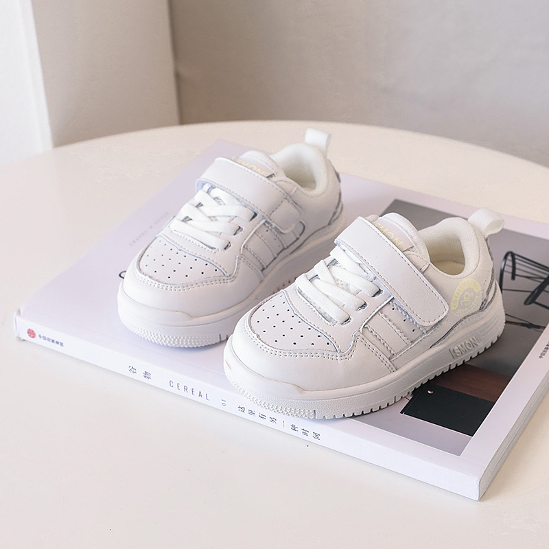 Genuine Leather Girls' Sneakers Spring and Autumn New Children's Soft Sole Casual White Shoes Boys Children's School Shoes Baby sneaker