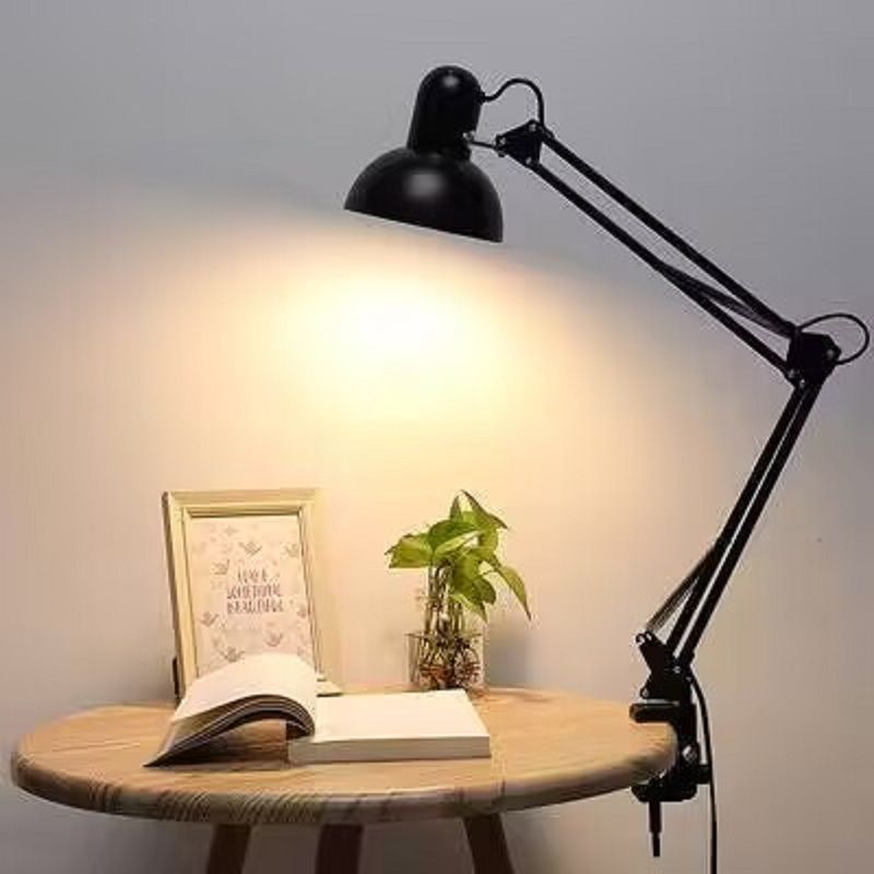 Long Arm LED Desk Lamp Work Eye Protection Plug-in American Folding Reading Drawing Anchor Clip Live Light