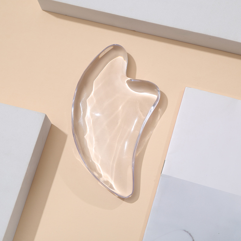 Picture of Shake Tone Same Style Crystal Scraping Board Transparent Facial Beauty Slim Face Scraping Artifact Facial Massage Crystal Board