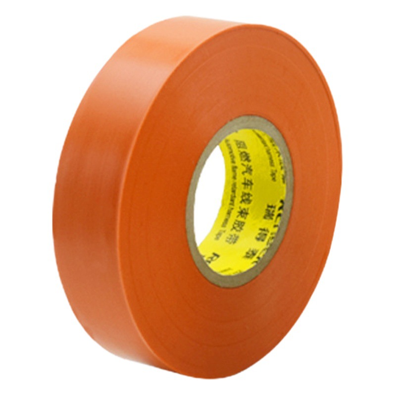 Environmental protection flame retardant PVC automotive wiring harness electrical tape 600V orange waterproof ultra-thin insulation electrical tape wholesale