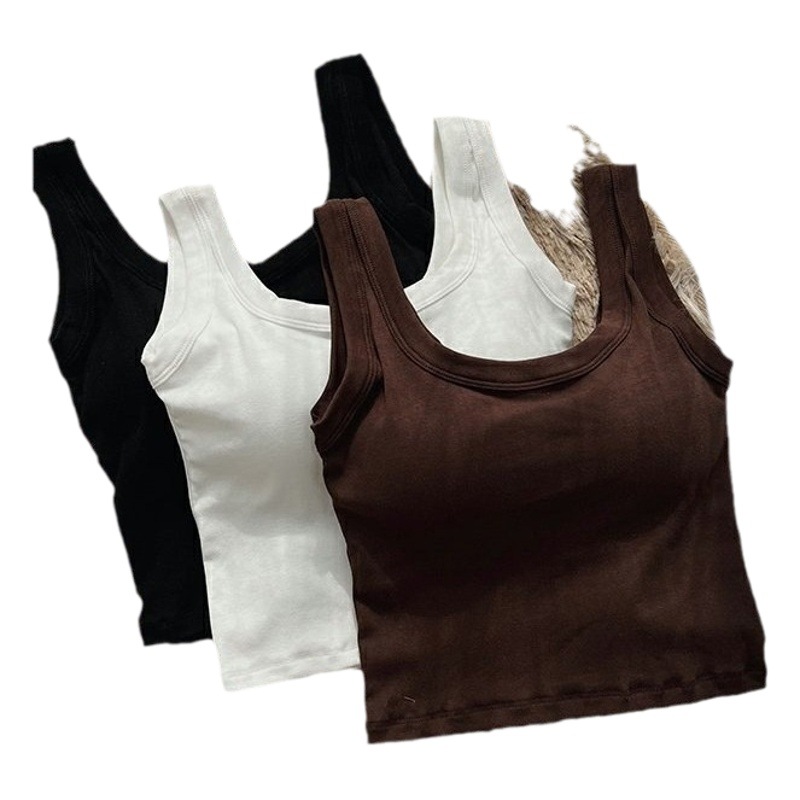 Sexy Little Camisole for Women with Bra Pads, Summer Sleeveless Sweet Hottie Outer Wear, Beautiful Back Design