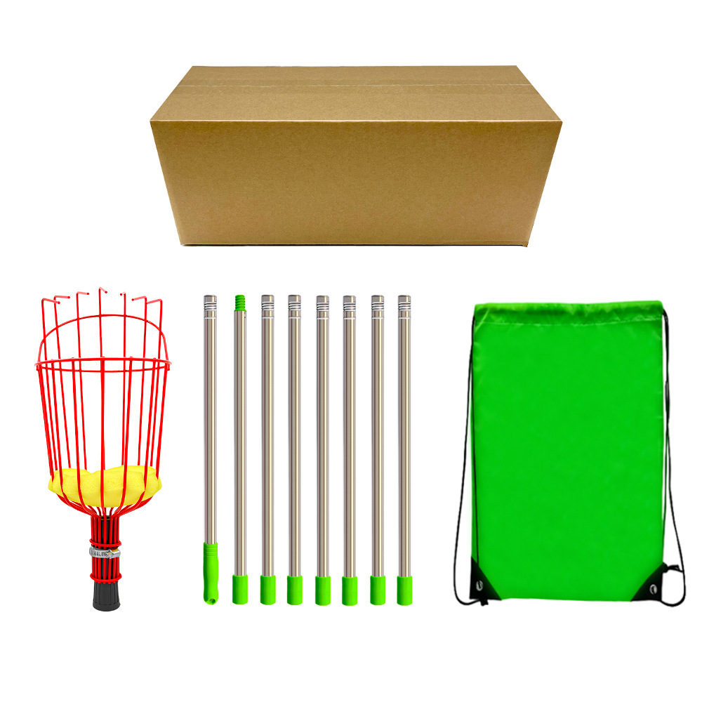 Picture of Removable fruit picker portable high-altitude telescopic rod fruit picker length adjustable stainless steel garden fruit picker