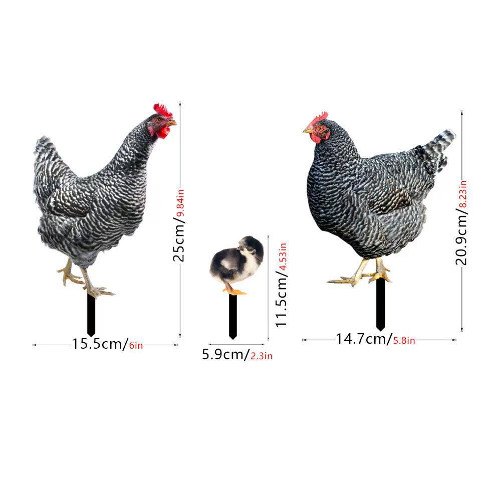 Picture of Three-Dimensional Courtyard Rooster Acrylic Mirror Yardart Garden Outdoor Decoration Ornaments Creative Courtyard Ornaments