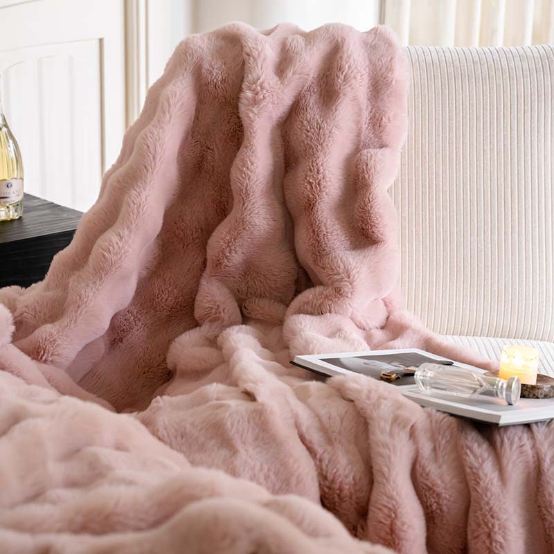 Picture of Thickened Class a Imitation Rabbit Velvet Blanket Milk Velvet Cover Blanket Winter Warm Sofa Coral Velvet Lunch Blanket Soft