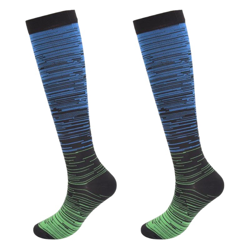 Gradient Compression Socks, Striped Long Tube Adult Calf Socks, Sweat-Absorbent Gradient Compression Socks
