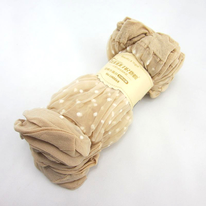 Picture of Zhuji factory wholesale stockings summer ultra-thin breathable crystal round short stockings stall market exchange socks
