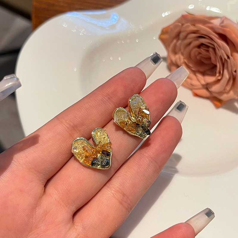s925 Silver Needle Korean Love Earrings Women 2023 New Fashion Earrings Daily Commute Exquisite Elegant Earrings