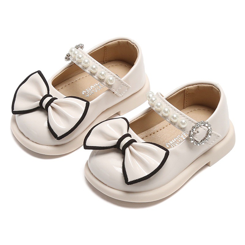 Baby bear girls' soft bottom leather shoes baby toddler shoes baby princess shoes Spring and Autumn new children's shoes