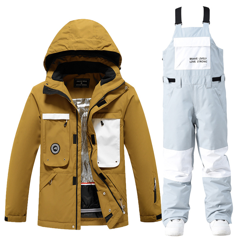 Picture of Women's Ski Suit Men's Winter Outdoor Windproof Waterproof Warm Thickened New Arrival Snowboard Double Ski Suit