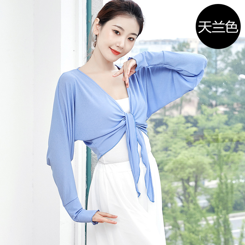 Picture of Modern Dance Practice Clothes Top Classical Jazz Belly Ballet Blouse Teacher Art Test Lace-up Body Dress Female