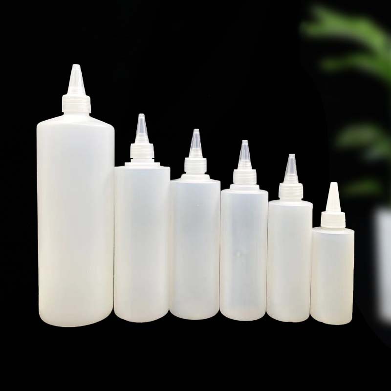 Wholesale 500/1000ml Large ml Plastic Squeeze Bottle Translucent Pointed Bottle Emulsion Dye Color Split Bottling