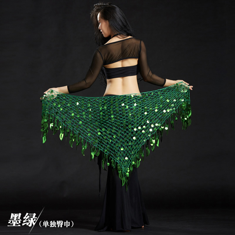 Picture of Dancer Gong Pieces Triangle Shoulder Shawl Belly Dance Costume Belly Dance Waist Chain Belly Dance Hips Mermaid Hips