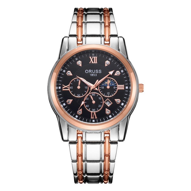 Men's Steel Belt Waterproof Quartz Watch High-end Automatic Movement Watch Men's Korean Style Fashion Luminous Waterproof Mechanical Watch for Men