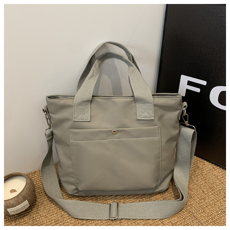 Nylon Cloth Big Bag Women's 2024 Spring New Bucket Bag Korean Style All-match Shoulder Crossbody Bag Casual Tote Bag