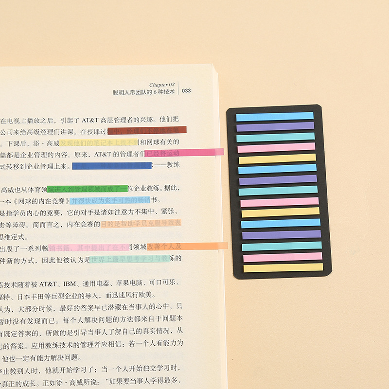 Picture of Extremely fine post-it notes for students to read key marks retro transparent note stickers ins combination PET index stickers wholesale