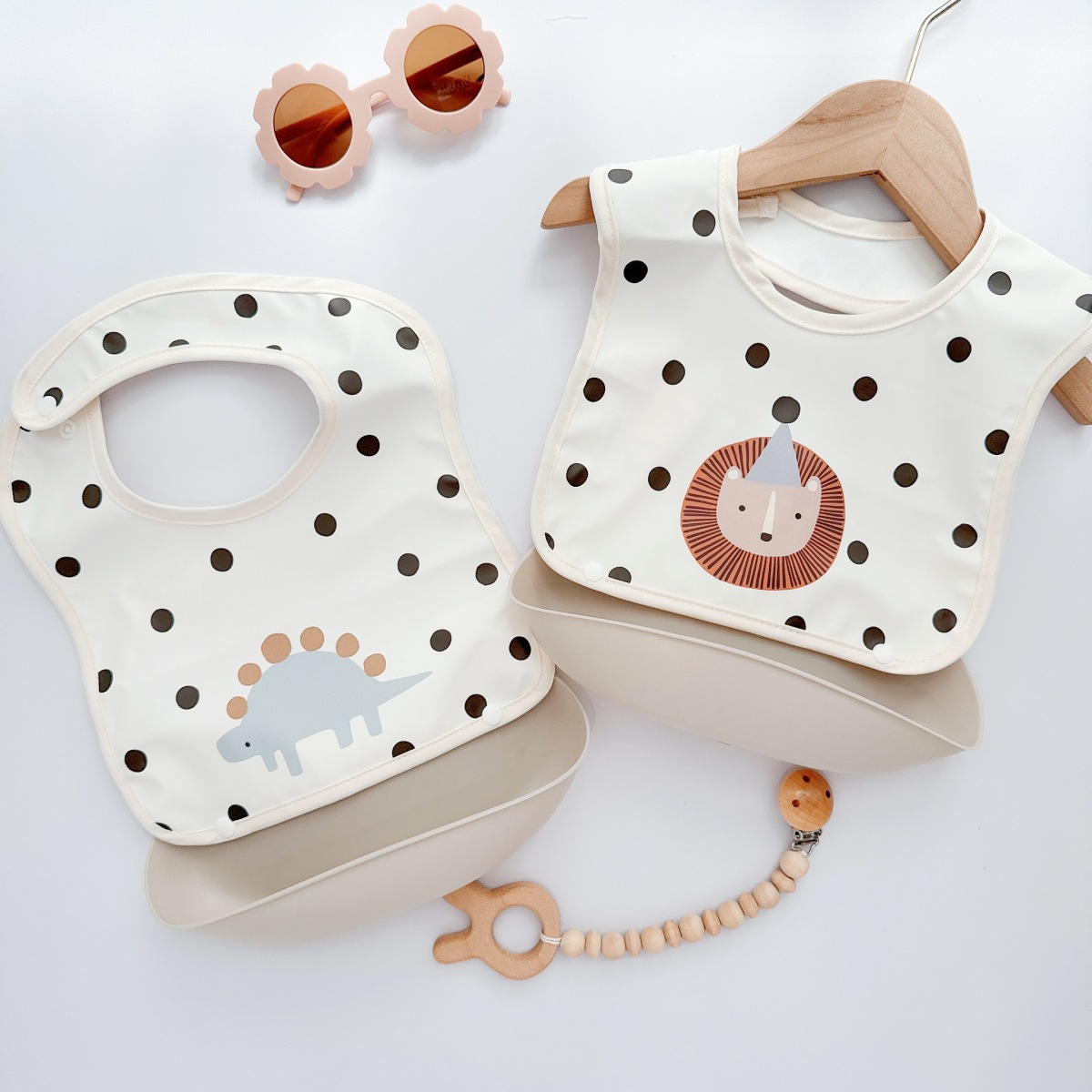 New Children's Silicone Bib Baby Meal Bag Baby Food Supplementary Food Bag Waterproof Anti-dirty Artifact PU Soft Bib