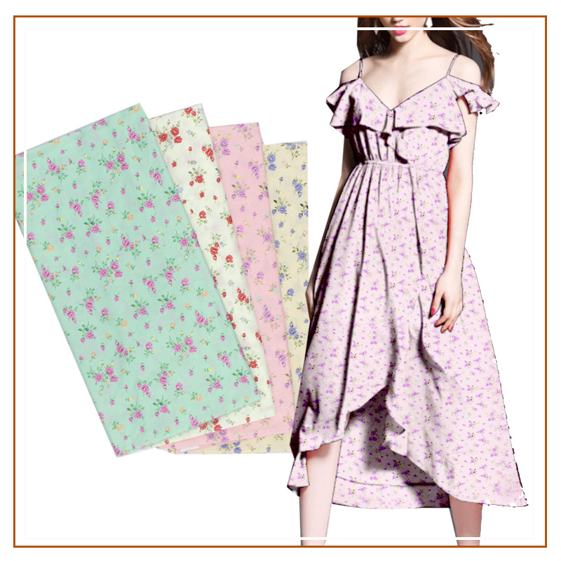 Pure Cotton 60-Count Poplin Floral Printed Fabric Shirt Anti-Mosquito Pants Children's Clothing Skirt Women's Clothing Home Clothing Printed Fabric