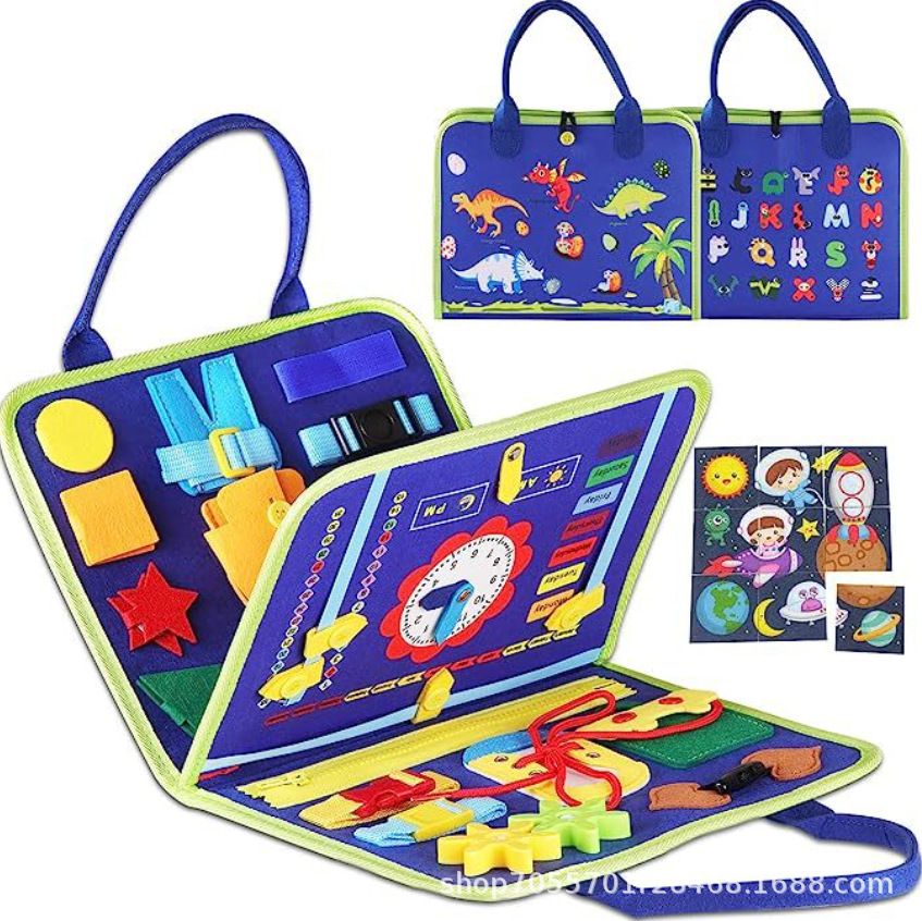 New Spot Cross-Border Felt Learning Board Early Education Busy Board Kidsren Amazon DIY New Felt Busy Board