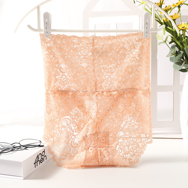 Picture of Cross-border high-waist lace underwear sexy hollow breathable no-hip underwear ladies briefs