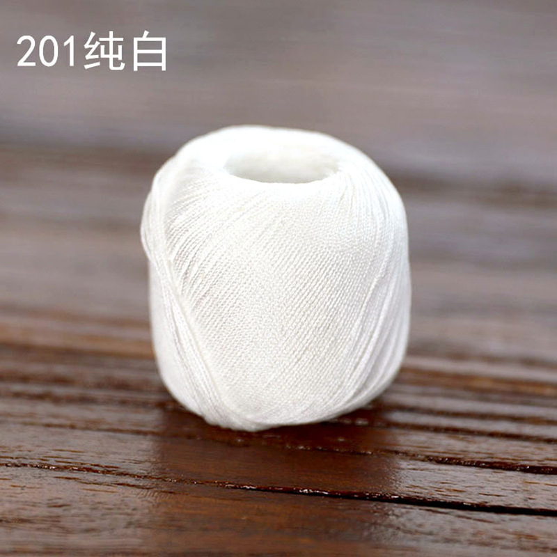 Picture of Snow Feir No. 8 Pearl Lace (10g Pack) Micro Crocheted Wool Silk Light Spring and Summer Cotton Crochet